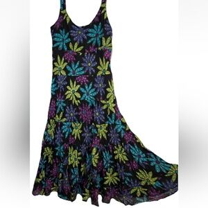 Keren Hart Dress M Floral Print India Cotton Boho Vintage Y2K Fairycore Sundress